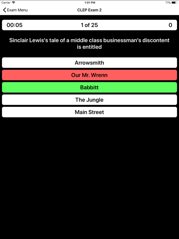 CLEP American Literature Prep iPad screenshot