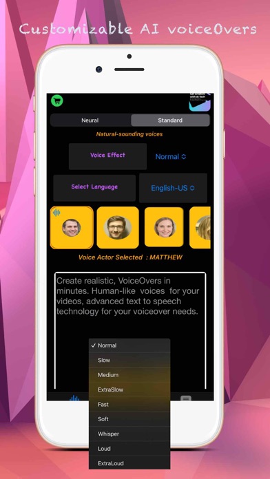 Voice Generator Text to Speech Screenshot
