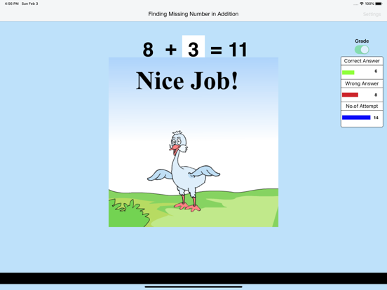 Find Missing Number Addition iPad screenshot