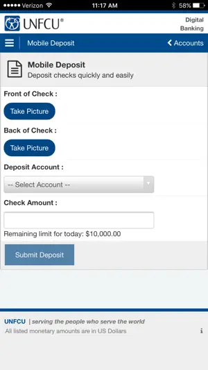 UNFCU Digital Banking screenshot 3