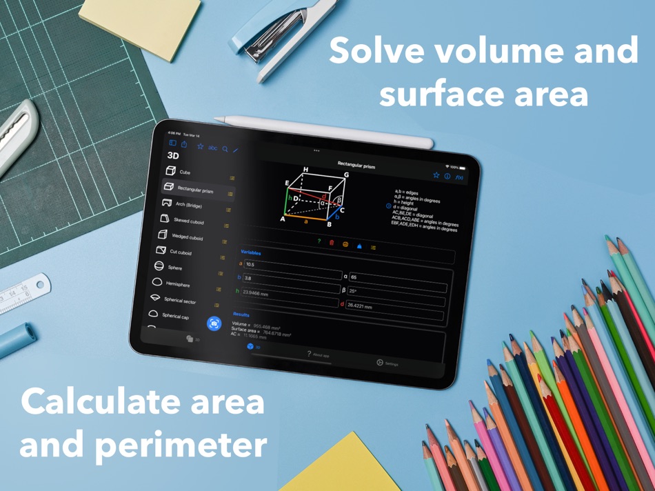 #4. Geometry solver and calculator (iOS) Por: Rudolf Halmi