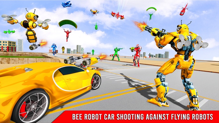 Bee Robot Transform Game 3D screenshot-3