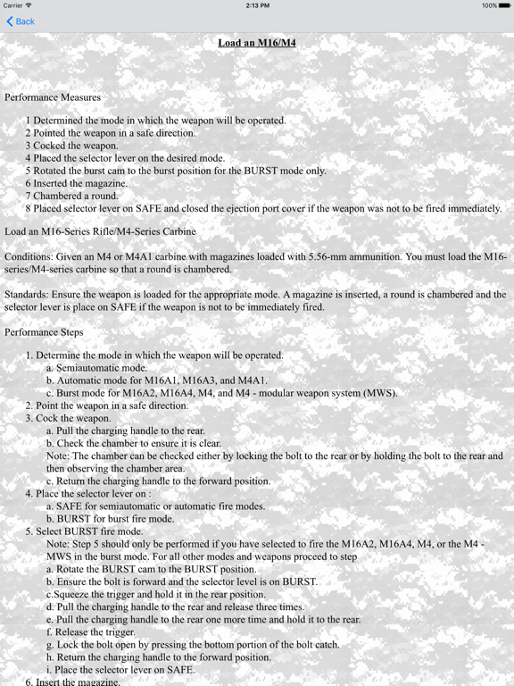 Army Warrior Tasks iPad screenshot 5 - Reference app