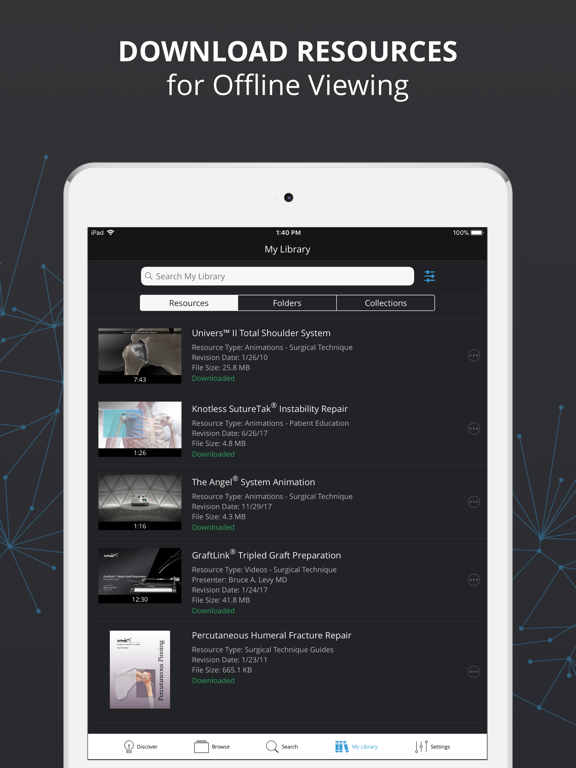 Screenshot #6 pour The Arthrex Surgeon App