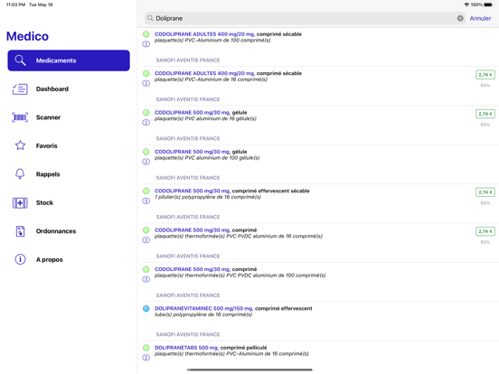 Screenshot #5 pour Medicaments • Medico