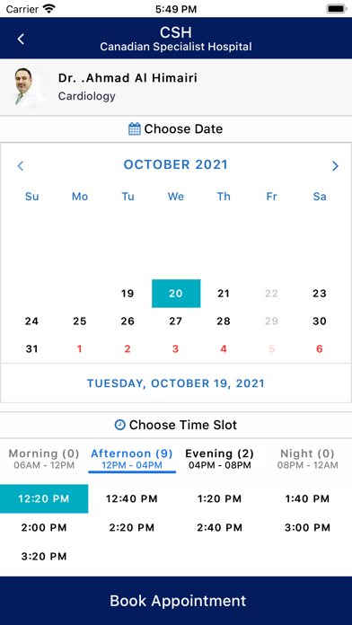 Canadian Specialist Hospital. Screenshot