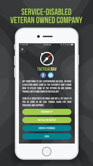 Captura de pantalla de Tactical NAV en iPhone 10