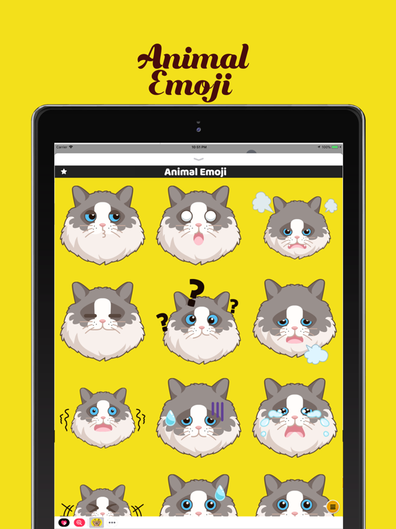 Animal Emoji Chat – Cute Pets iPad screenshot 2 - Stickers app