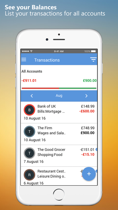 BankTree Personal Finance Screenshot