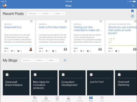 HCL Connections iPad app afbeelding 5