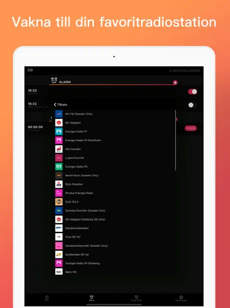 väckarklocka för mig med musik