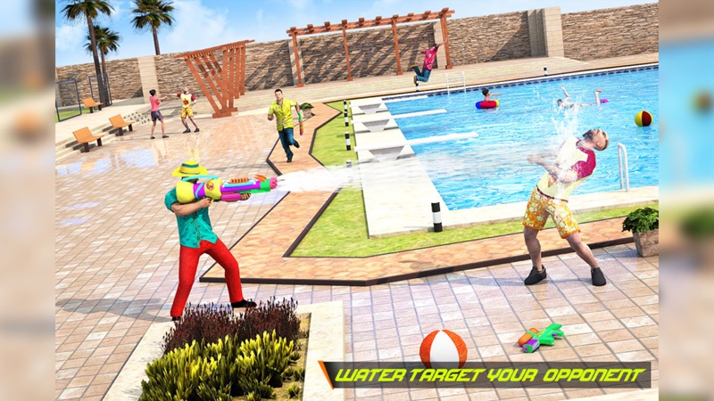 Pool Party FPS Gun Shooting 3D screenshot 2