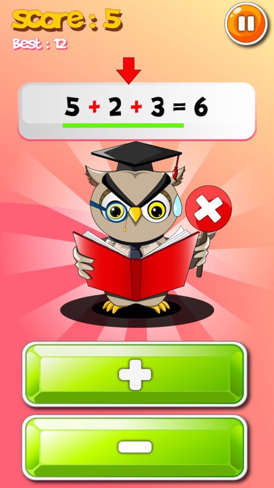 #4. Math Mania - Plus and Minus (iOS) 来自: 曼 何