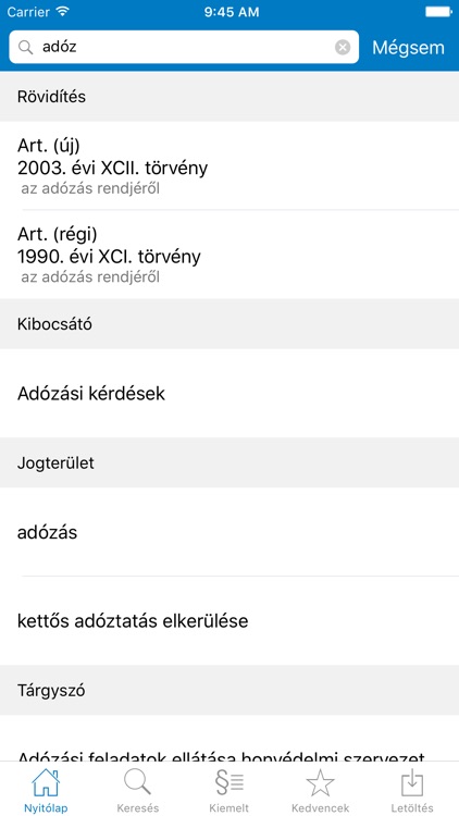 Jogtár Mobil screenshot-3