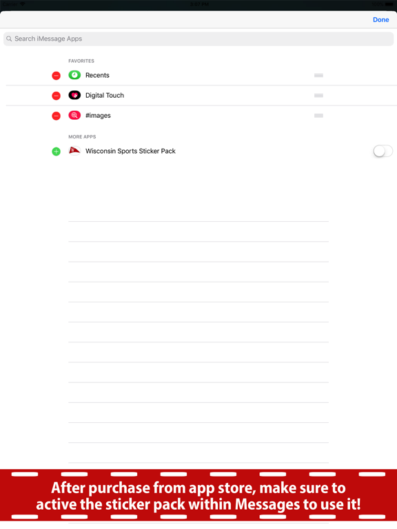 Screenshot #6 pour Wisconsin Sports Sticker Pack