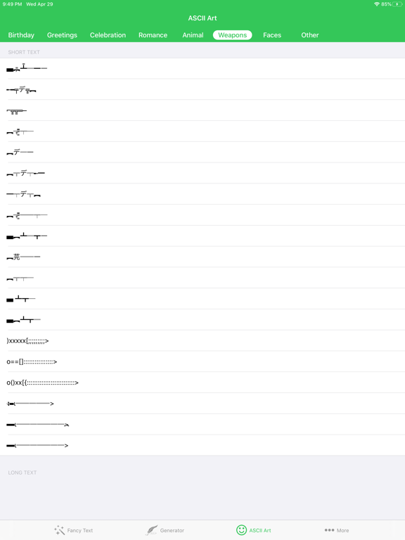 Fancy Text Symbols iPad screenshot 6 - Utilities app