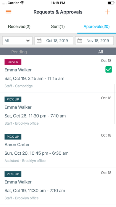 Paycor Scheduling Screenshot
