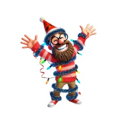 Xmas Party Man Stickers