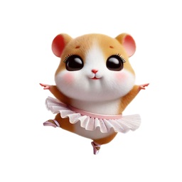 Hamster Ballerina Stickers