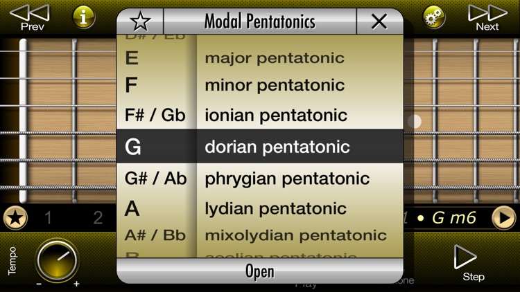 Guitar Modal Pentatonic Scales