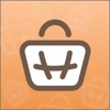 Shared grocery list : basket icon