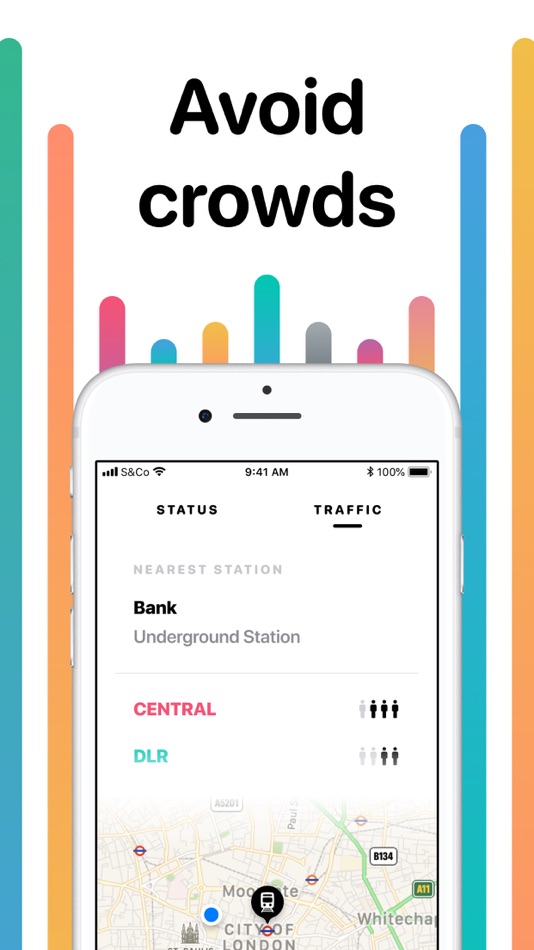 #1. Tube crowding, map & status (iOS) โดย: Daniel Budynski