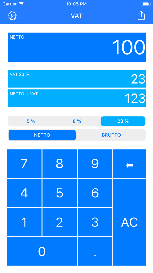 #1. VAT Calculator $ (iOS) 由: Zbigniew Osada