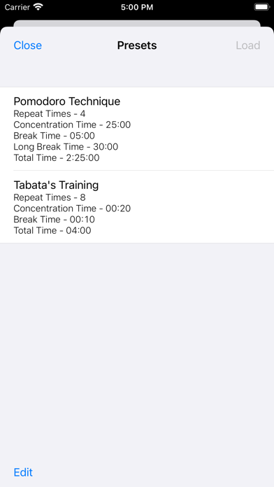 Concentration Timer iPhone screenshot 4 - Business app