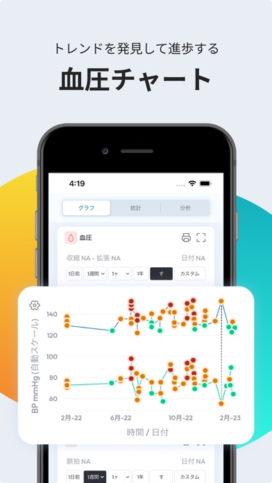 スマートBP:Bluetoothで血圧をかんたん記録&共有のスクリーンショット - 5