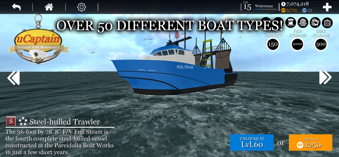 uCaptain: Boat Fishing Game 3D screenshot 8