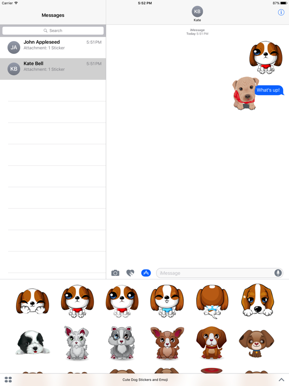 Screenshot #6 pour Cute Dog Stickers & Emoji