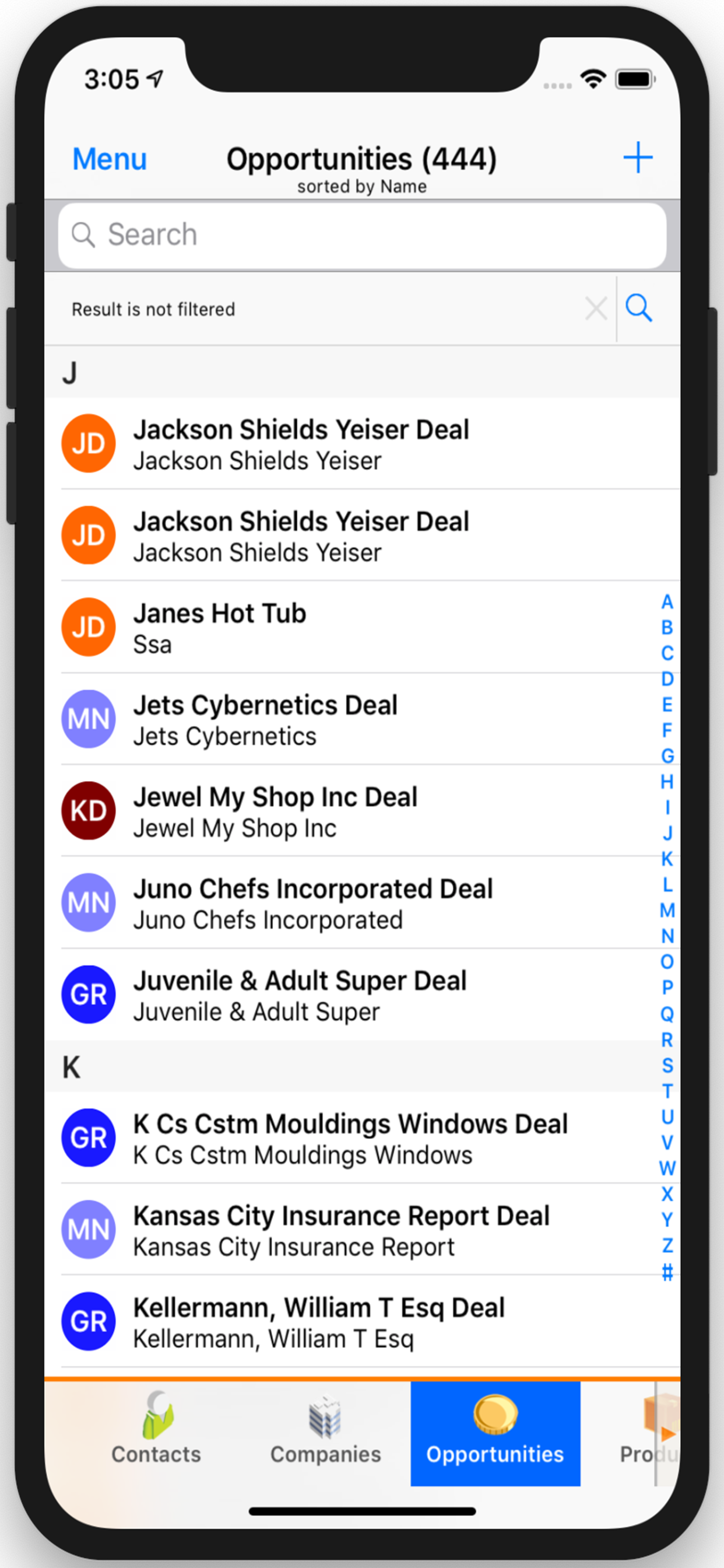 SalesNOW Mobile CRM for iPhone