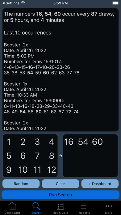 Keno Expert Screenshot
