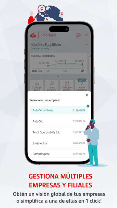 Santander Empresas iPhone screenshot 8 - Finance app