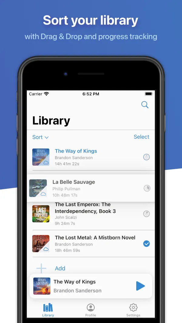 BookPlayer iPhone App Screenshot 3 – Bücher