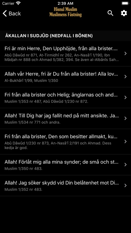 Hisnul Muslim (Svenska)