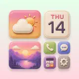 Thème du widget : Clavier - Icône de l’app