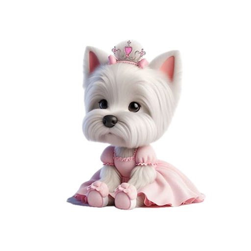 Princess Westie Stickers