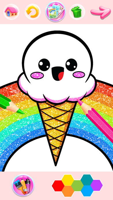 Screenshot #1 pour Rainbow Glitter Coloring Book