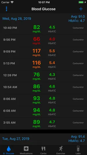 Carburetor Diabetes Manager screenshot 1