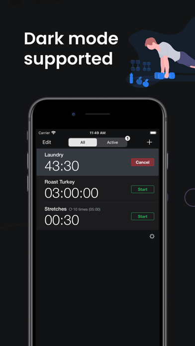 Timer+ · multiple timers Screenshot