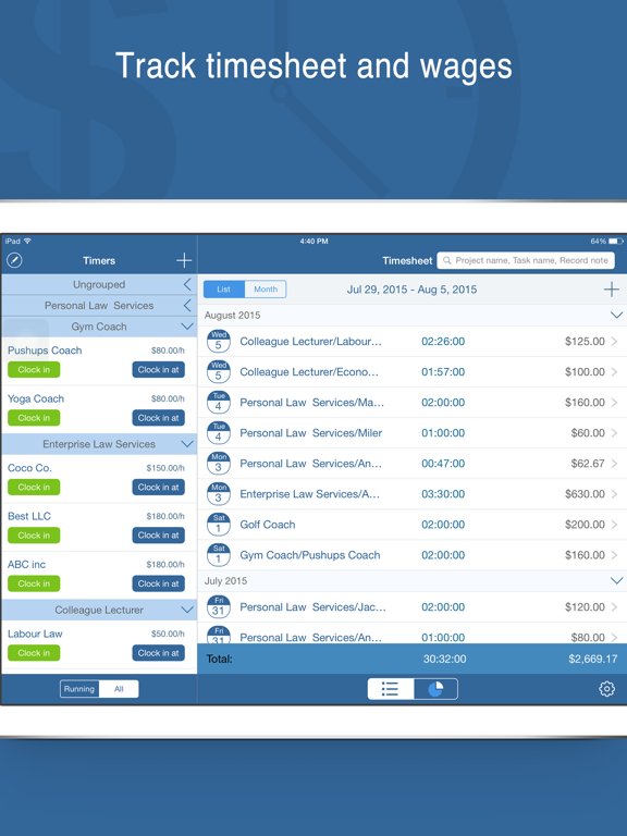 Screenshot #4 pour Worktime Tracker