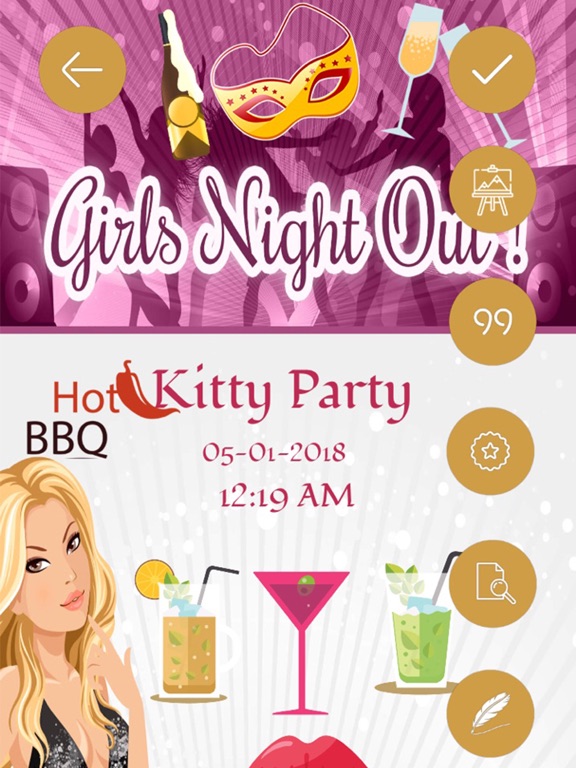 Kitty Party Invitation Card HD iPad screenshot 5 - Photo & Video app