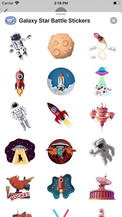 Galaxy Star Battle Stickers