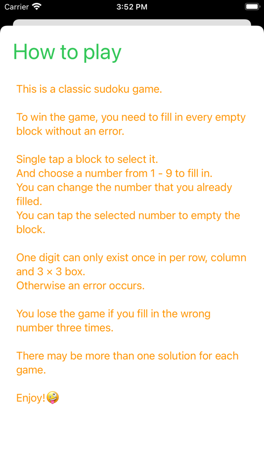 #3. Sudoku - Classic Version (iOS) Podle: 翌璠 张