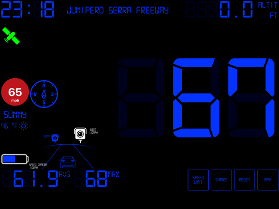 Speedmeter mph digital display iPad screenshot 7 - Utilities app