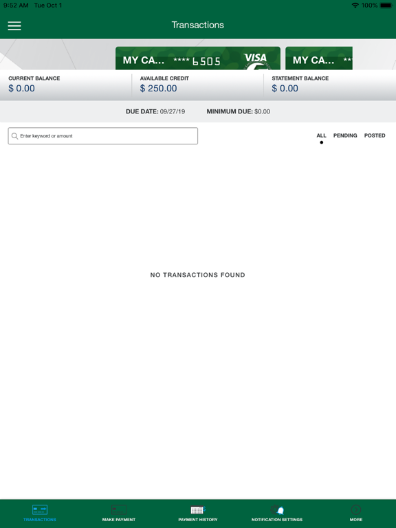 DECU CARD MANAGER iPad screenshot 4 - Finance app