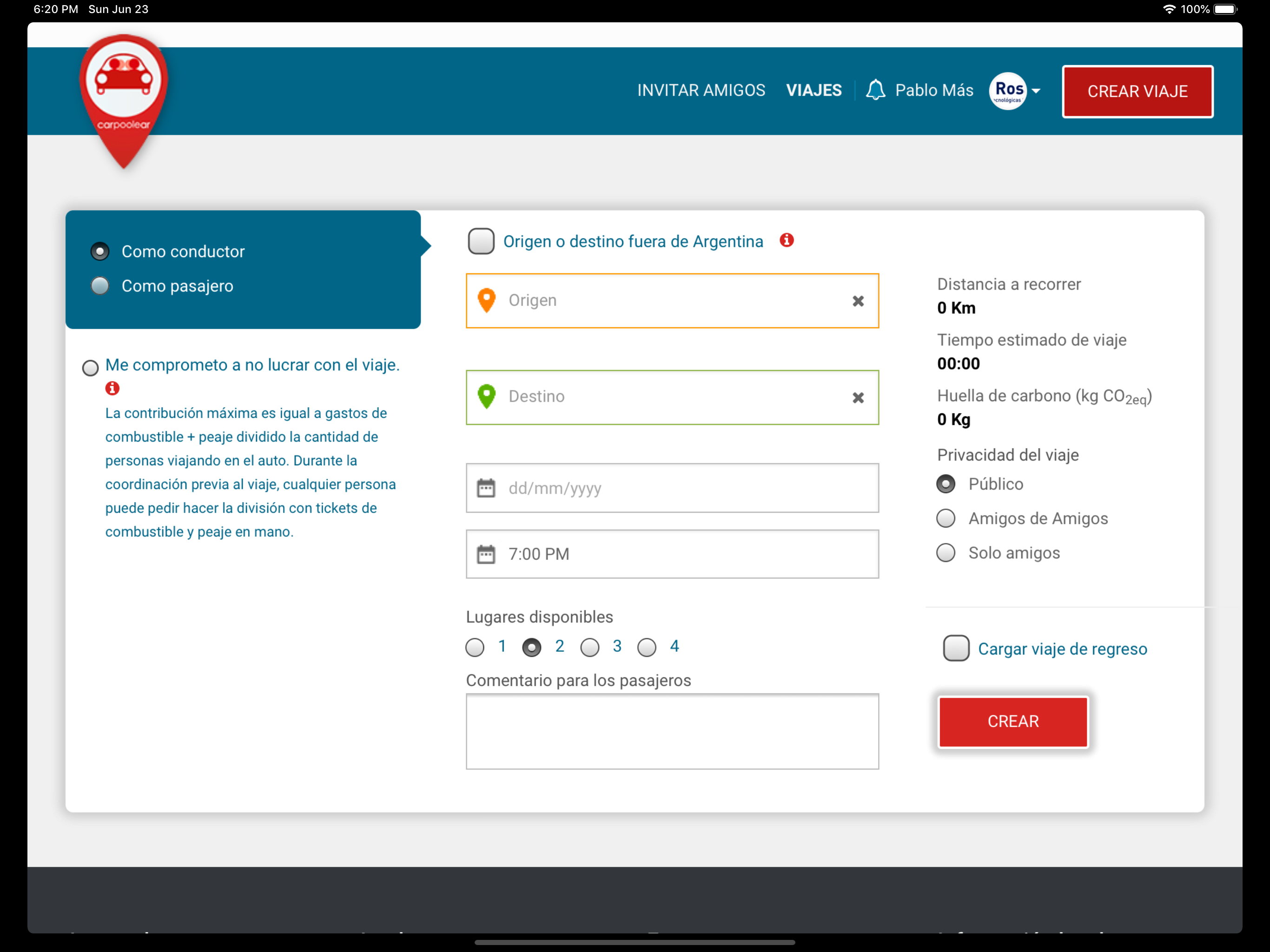 Carpoolear screenshot 7