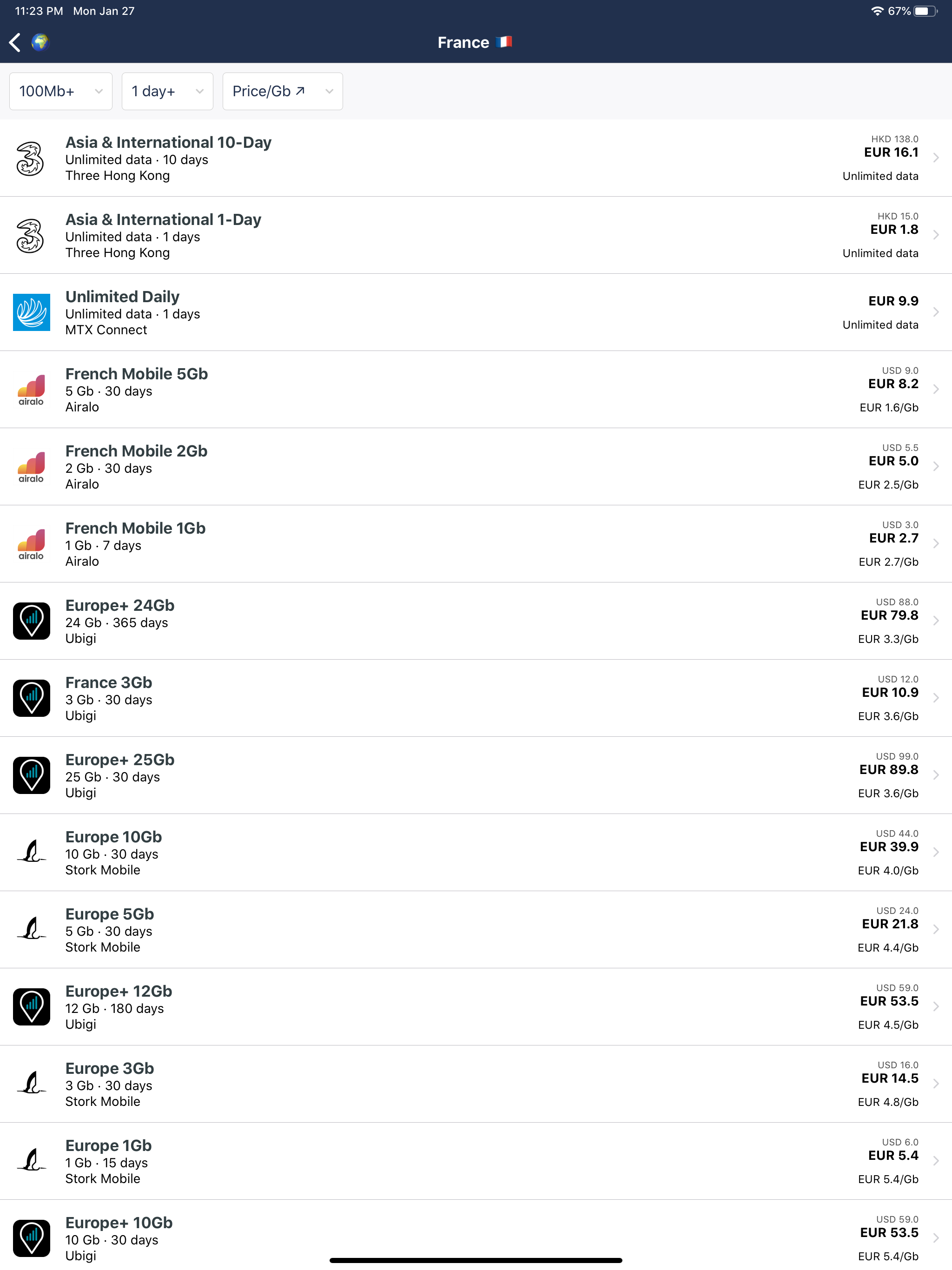 eSIMs — Compare data eSIMs