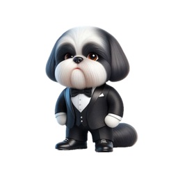 Shih Tzu Tuxedo Stickers